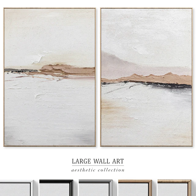 Textural Abstract Neutral Landscape Wall Art C-841 — Descargar