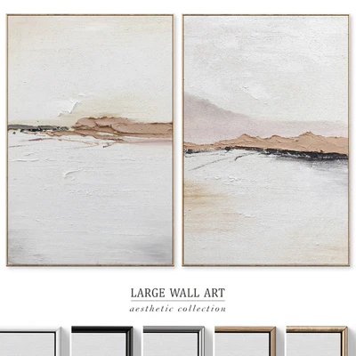 Textural Abstract Neutral Landscape Wall Art C-841 — Ver 1