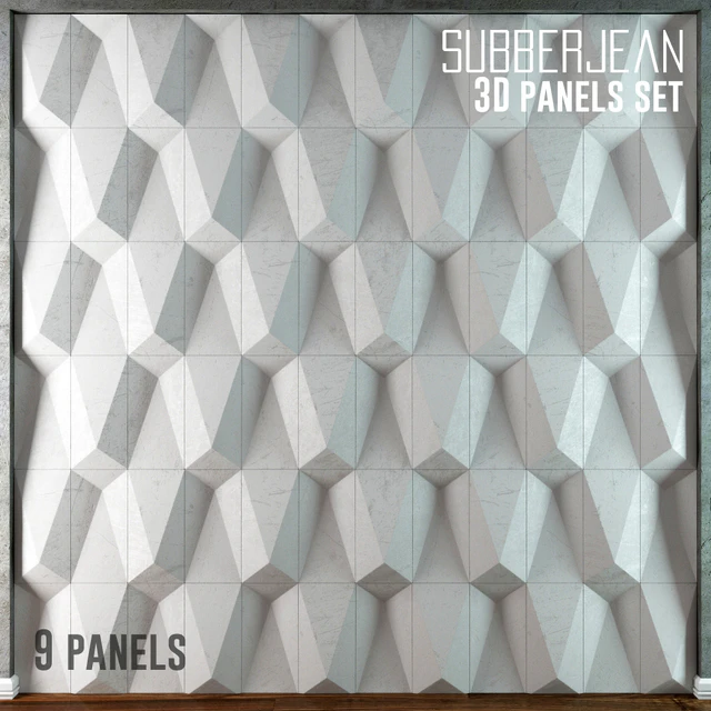 3D panel 9 pcs. / 3D panels Set 9 Subberjean — Descargar