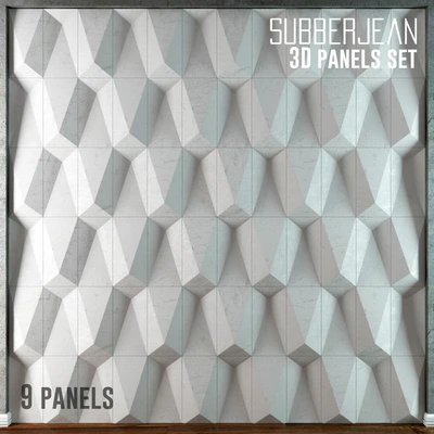 3D panel 9 pcs. / 3D panels Set 9 Subberjean — Ver 1