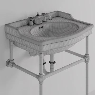 Cierra console sink with brass stand — Вид 4