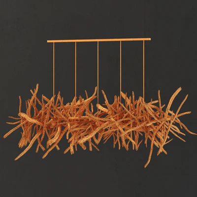 Branch decor lamp n2 / Люстра из веток — Вид 3