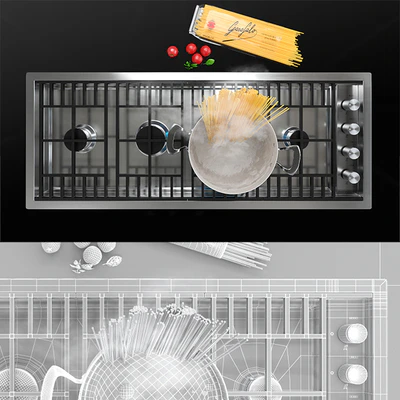 hob by Barazza - 1PLB3T - Spaghetti — Ver 3