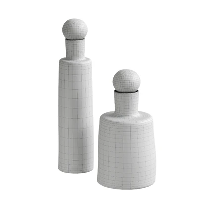 Glass embossed decanter/ Carafe — View 4