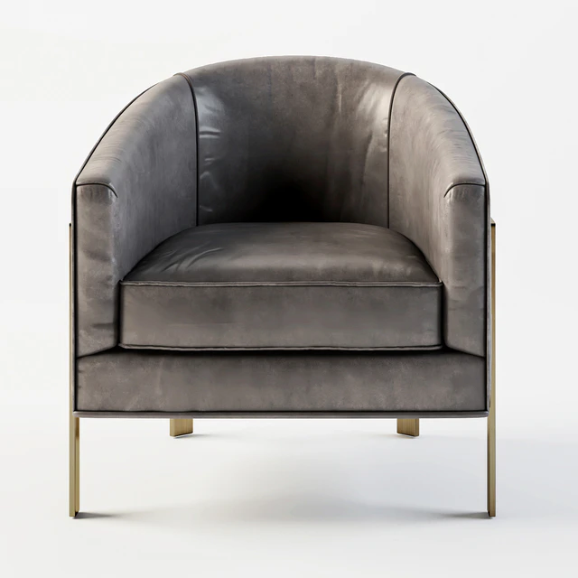 RH REGINALD LEATHER CHAIR — Скачать