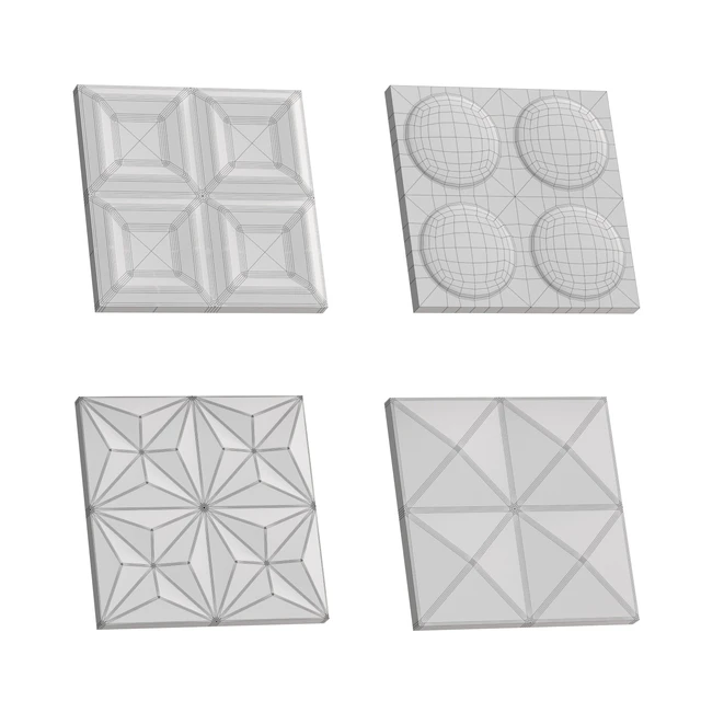Fluted glass Set 02 — Descargar
