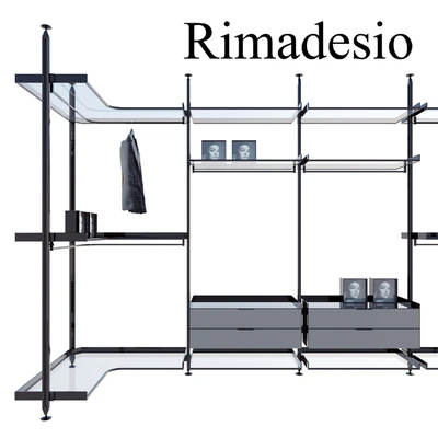 Rimadesio zenit system 02 living-rooms and walk-in closets, Kitchen, Wardrobe Display cabinets and storage, — Ver 1