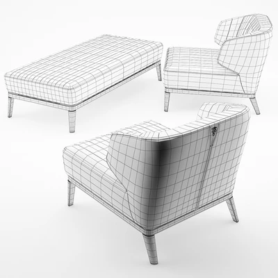 Blondie leather armchair and bench - Visionnaire Home Philosophy — Ver 2