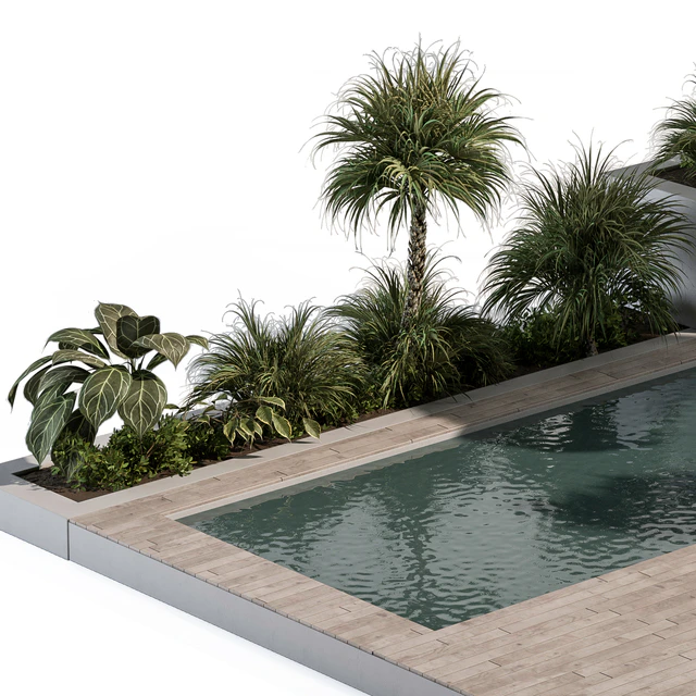 Backyard and Landscape Furniture with Pool 05 — Descargar