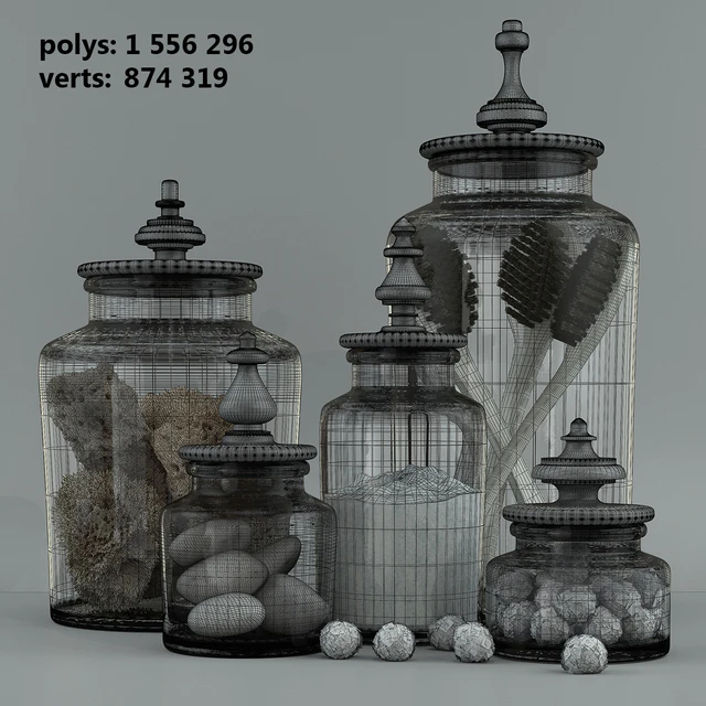 Bathroom decoration jars set — Descargar
