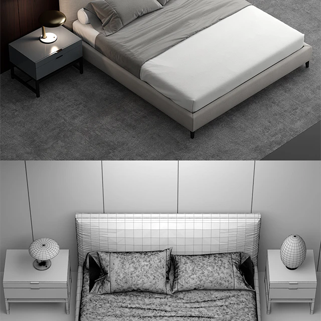 Кровать Minotti ANDERSEN BED — Скачать