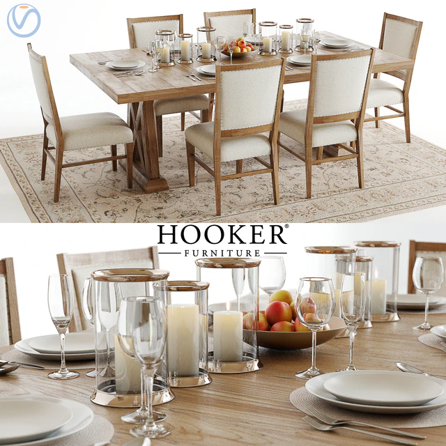 Hooker Geo Trestle and Stol Upholstered — Descargar