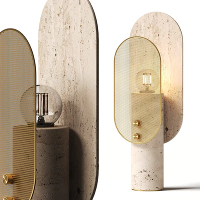 Saccal Design House Travertino Nostalgia Table Lamp — Ver 1