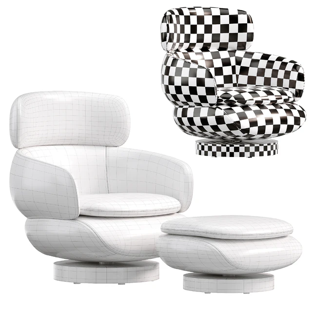 Vivienne High Armchair by Minotti — Скачать