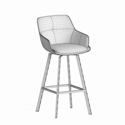 Black Krystoffer Velvet Swivel Bar Stools — Ver 4