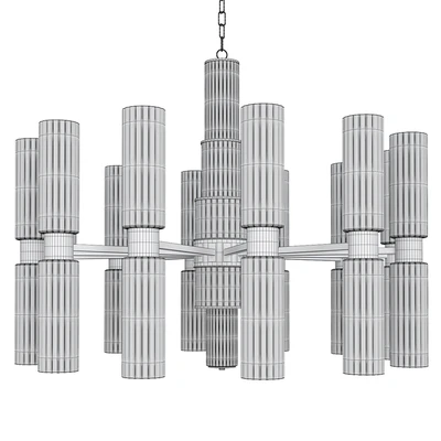 Gold and white glass chandelier — Вид 2