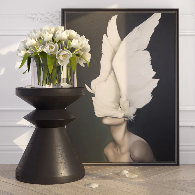 decorative set with tulips — Descargar