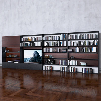 Storage system with books tv vase 7 — Вид 1