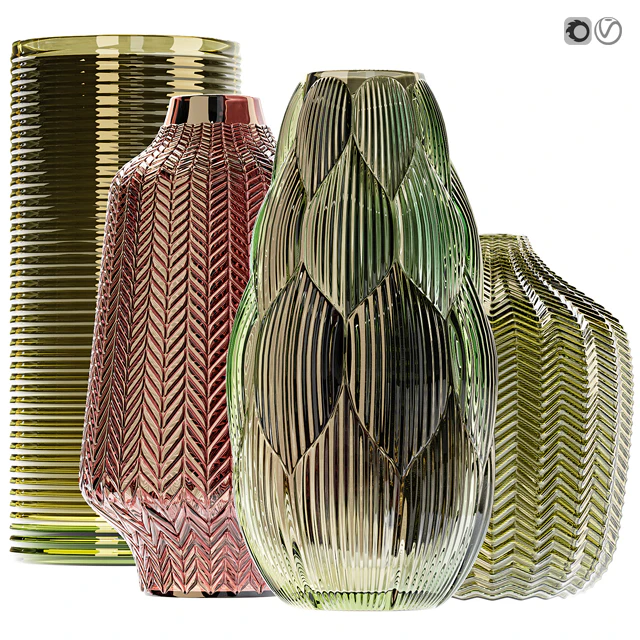 Amazing glass vases set for interior — Descargar