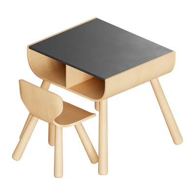 Plan Toys Black Table and Chair — Ver 3