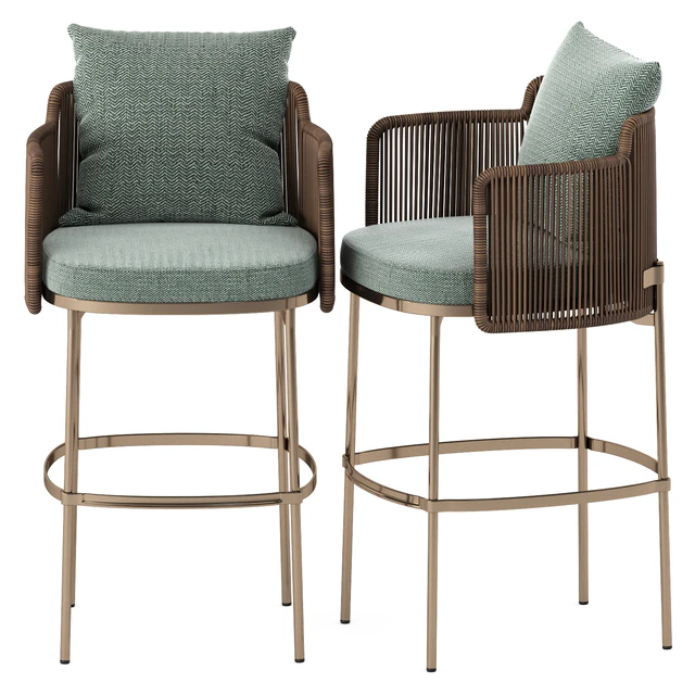 TAPE CORD OUTDOOR bar chair by Minotti — Descargar