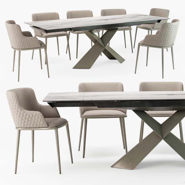 Tyron keramik drive table Magda ML armchair — Скачать
