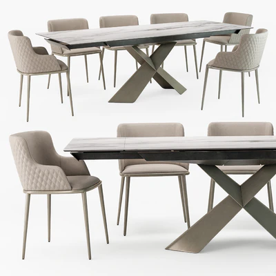 Tyron keramik drive table Magda ML armchair — Вид 1