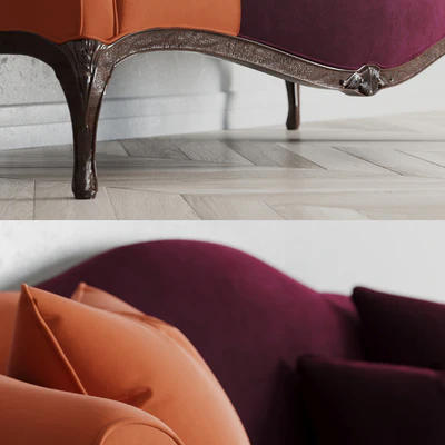 Baker King George settee — Ver 3