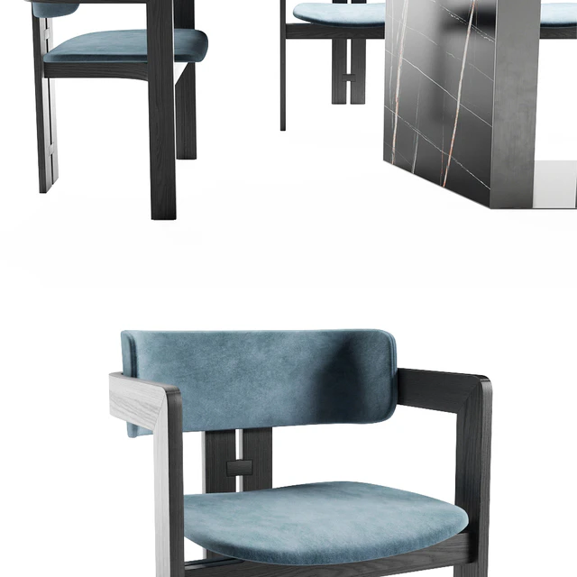 Gallotti &amp; Radice 0414 chair | Platinum table — Descargar