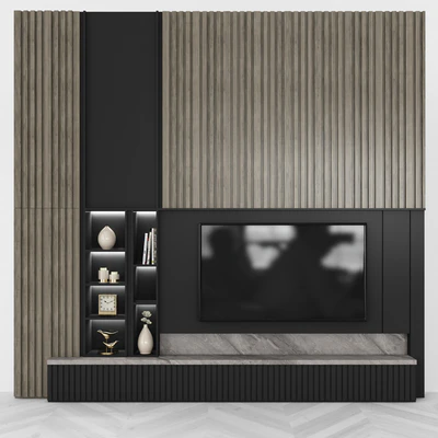 Modern TV Wall set43 — Вид 1