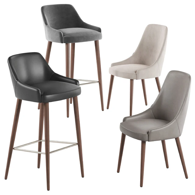 Luxdeco Torre Adima side chair and barstool — Descargar