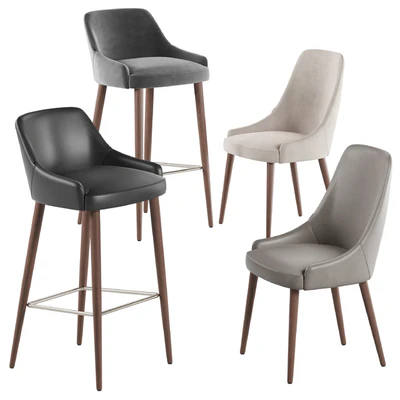 Luxdeco Torre Adima side chair and barstool — Ver 1