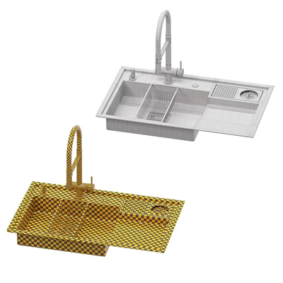 Sink Stainless Steel Cup Washer Sink Kitchen — Вид 3