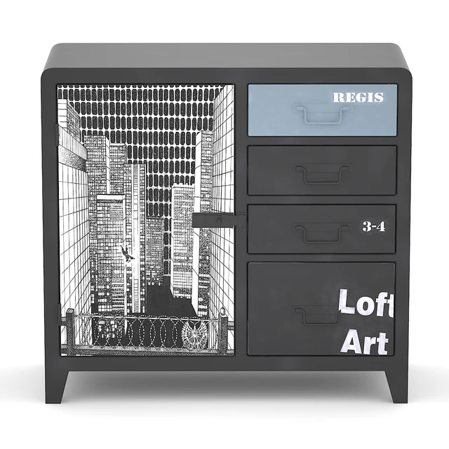 Black &amp; White locker Loft art — Descargar