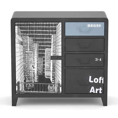 Black &amp; White locker Loft art — Ver 2