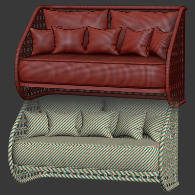Carry rattan loveseat SA11 / Двухместный диван из ротанга — Вид 2