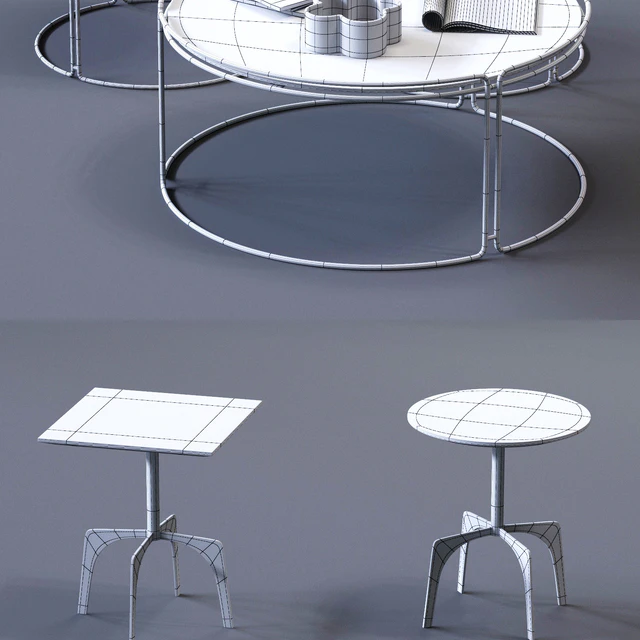 Ditre Italia Coffee Tables Set 03 — Download