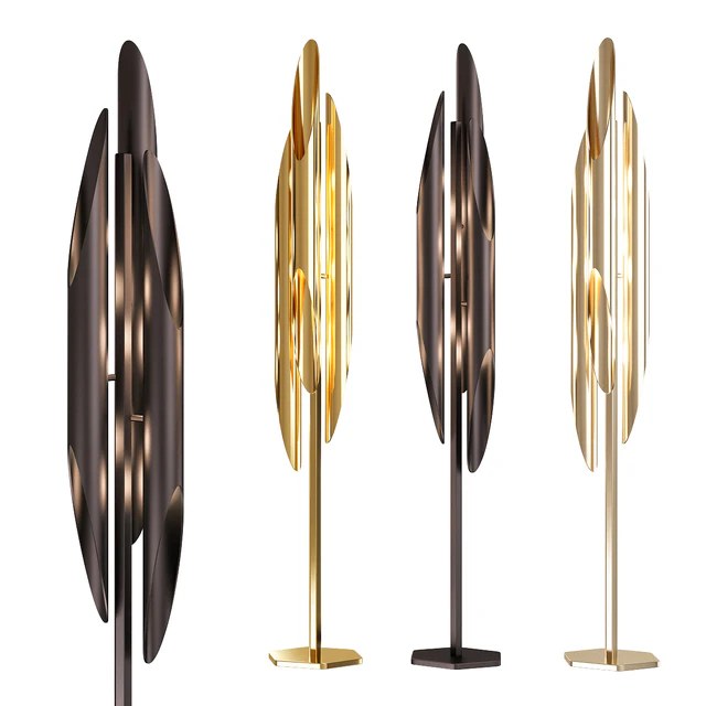 Coltrane Floor Lamp in Black and Steel — Descargar