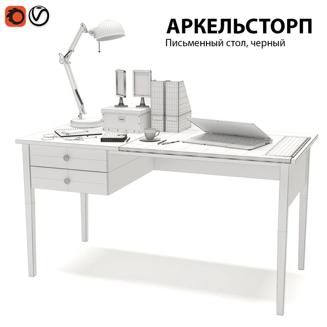 Офисный Рабочий стол ИКЕА АРКЕЛЬСТОРП — Скачать