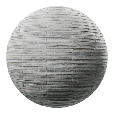 rusticated long thin running bond brick wall texture gray — View 1