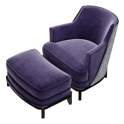 Pierre Cunot Blandin Club Chair Normandie | Normandie Ottoman — Ver 3