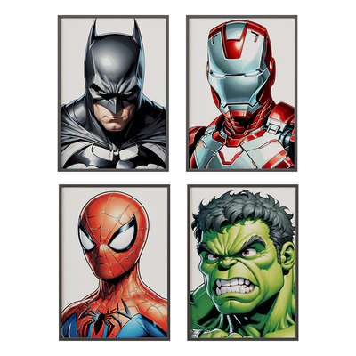Pictures for children's room "Superheroes" — Ver 4