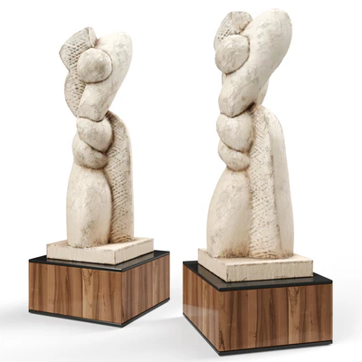 Abstract modern sculpture plaster — Ver 3