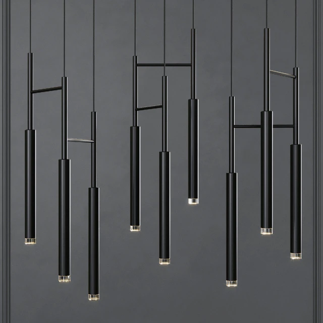 Grok CANDLE Triplex LED Pendant Black — Descargar