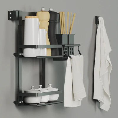 Kitchen storage system with decor — View 2