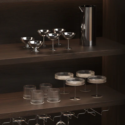Hidden Cabinet Coffee Bar Station — Ver 5