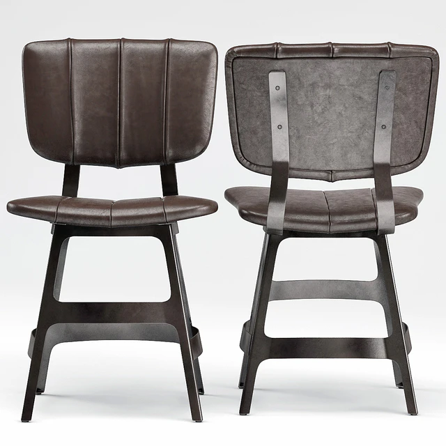 Robertson Espresso Brown Leather Dining Chair — Descargar