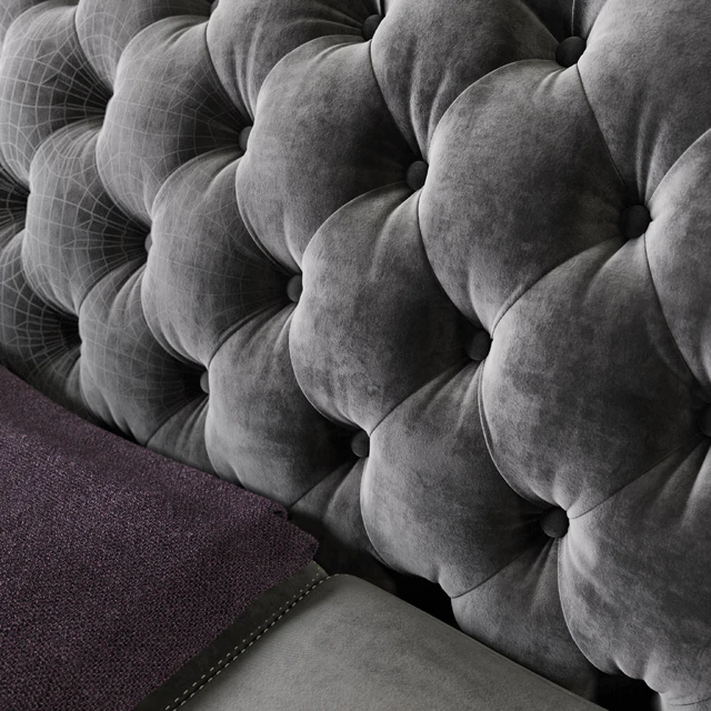 Velvet Fan Pleat Settee | RALF Coffee table — Скачать