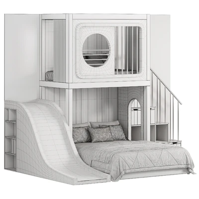 Designer two-level bed Kids room 10 — Ver 5