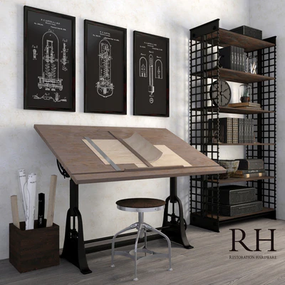Decorative set in loft style RH — Ver 1